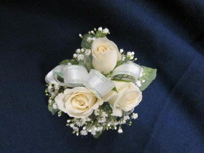 White rose Wrist corsage