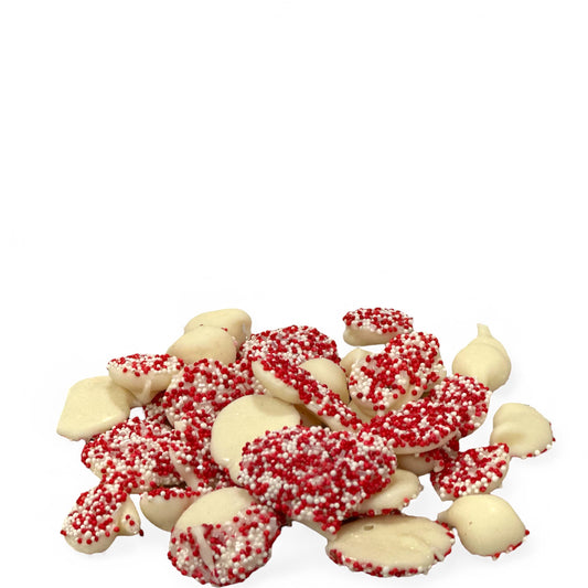 Valentines White Chocolate Nonpareils